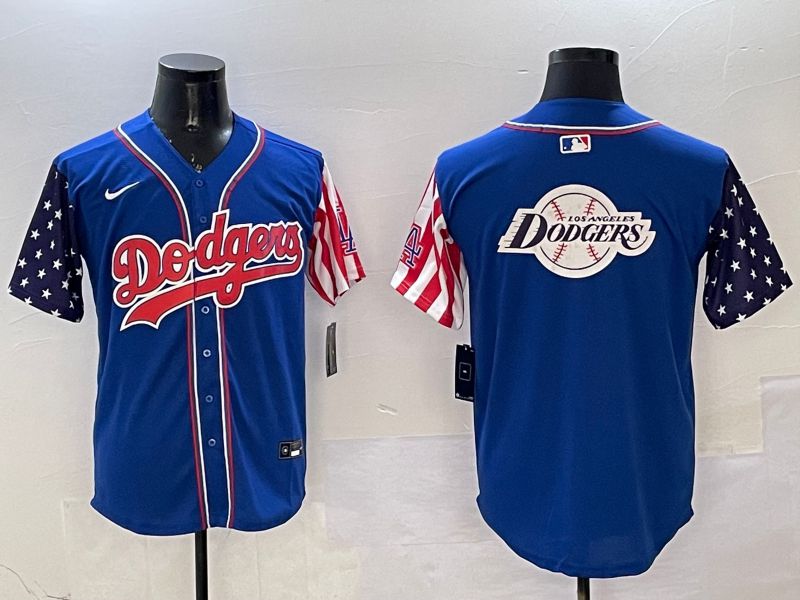 Men Los Angeles Dodgers Blank Blue a generation of national flags Joint name 2025 Nike MLB Jersey style 24->los angeles dodgers->MLB Jersey